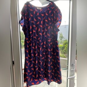 ModCloth Peach Love Dinosaurs Dress Size 4x